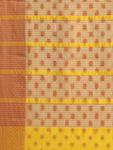 Zari Border Booti Woven Handloom Saree