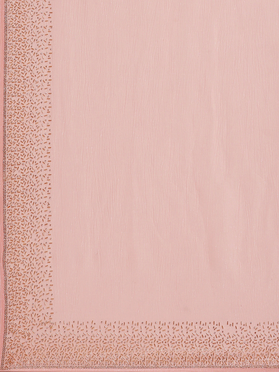 Swarovski Border Art-Chiffon Plain Saree