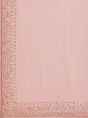 Swarovski Border Art-Chiffon Plain Saree