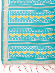 Zari Border Patola Woven Handloom Saree