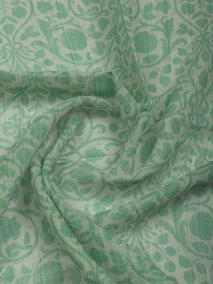 Embroidered Linen Blend Unstitched Suit With Pant &amp; Dupatta