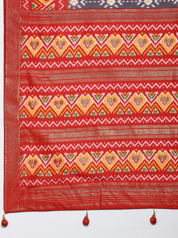 Patola Printed Art Silk Woven Saree