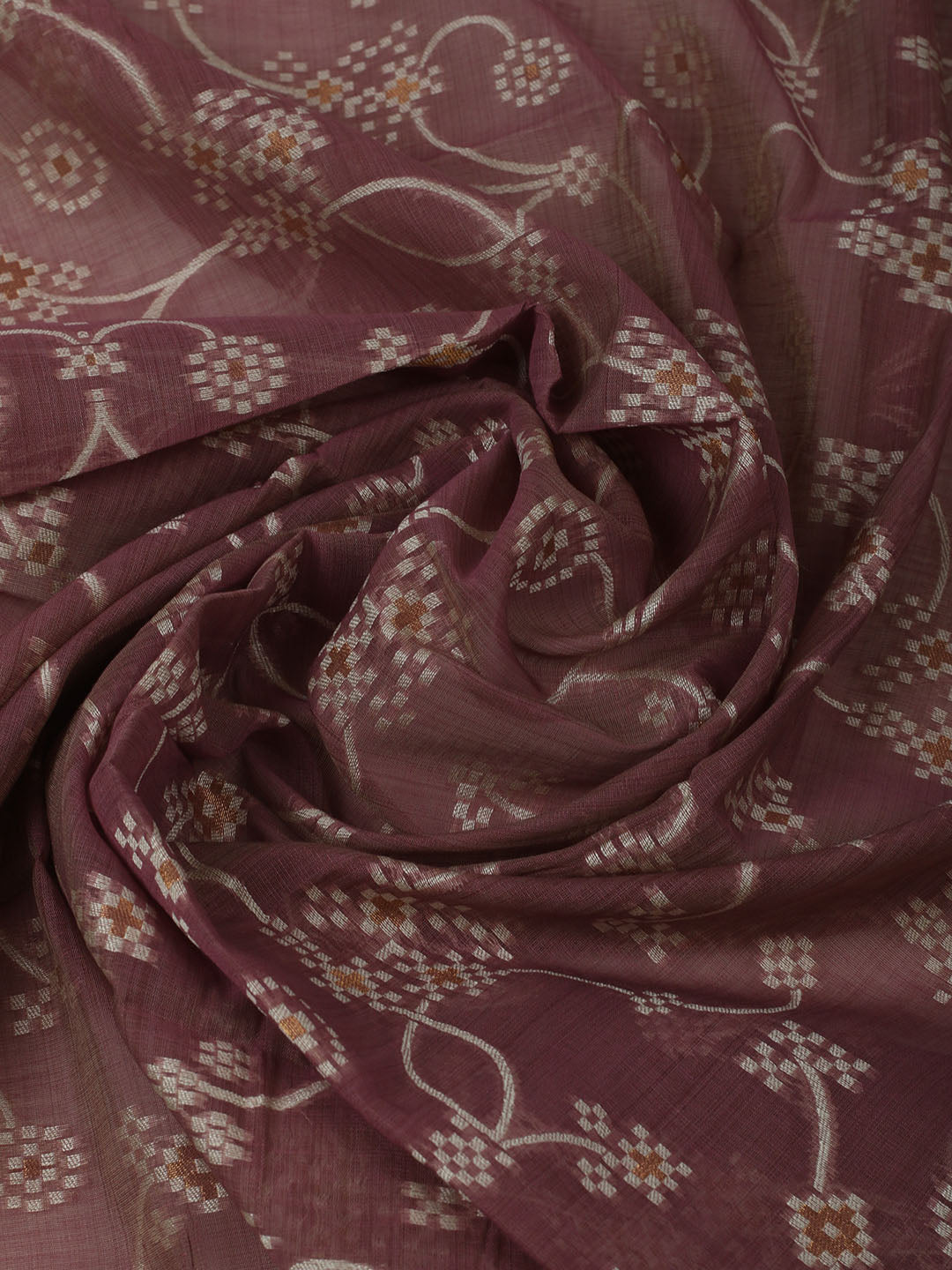Embroidered Chanderi Unstitched Kurta With Pant &amp; Dupatta