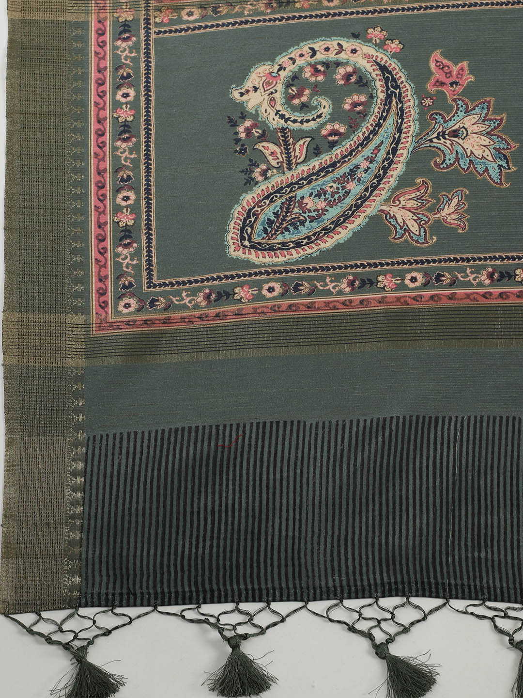 Printed Tussar Saree