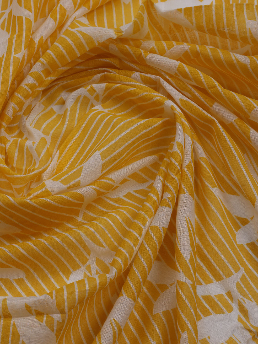 Printed Cotton Blend Unstitched Suit With Dupatta