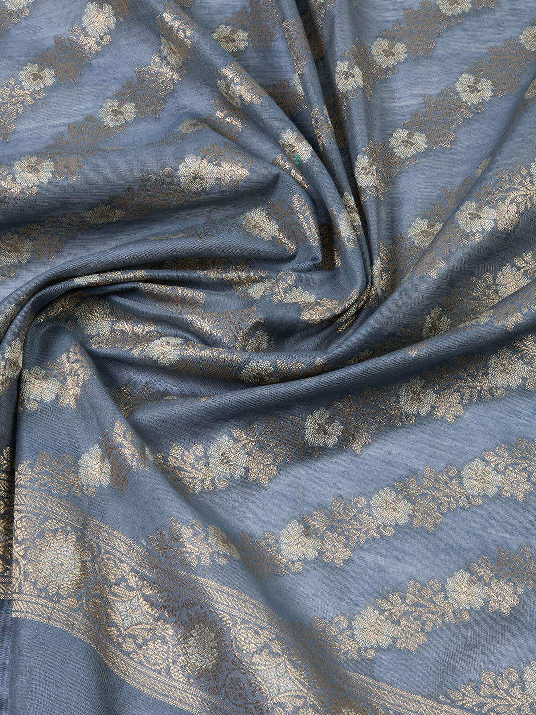 Woven Chanderi Unstitched Suit With Dupatta