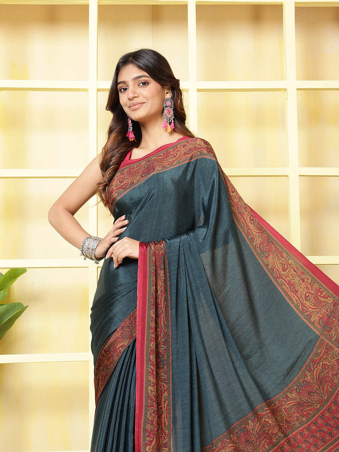 Digital Printed Crepe Saree