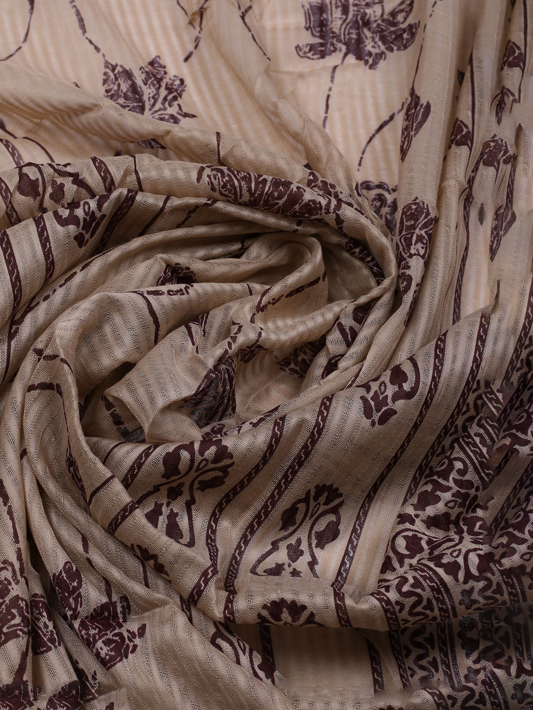 Printed Cotton Blend Unstitched Suit With Dupatta