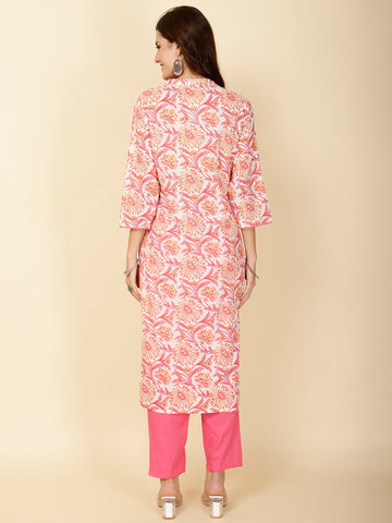 Printed Cotton Kurta Set