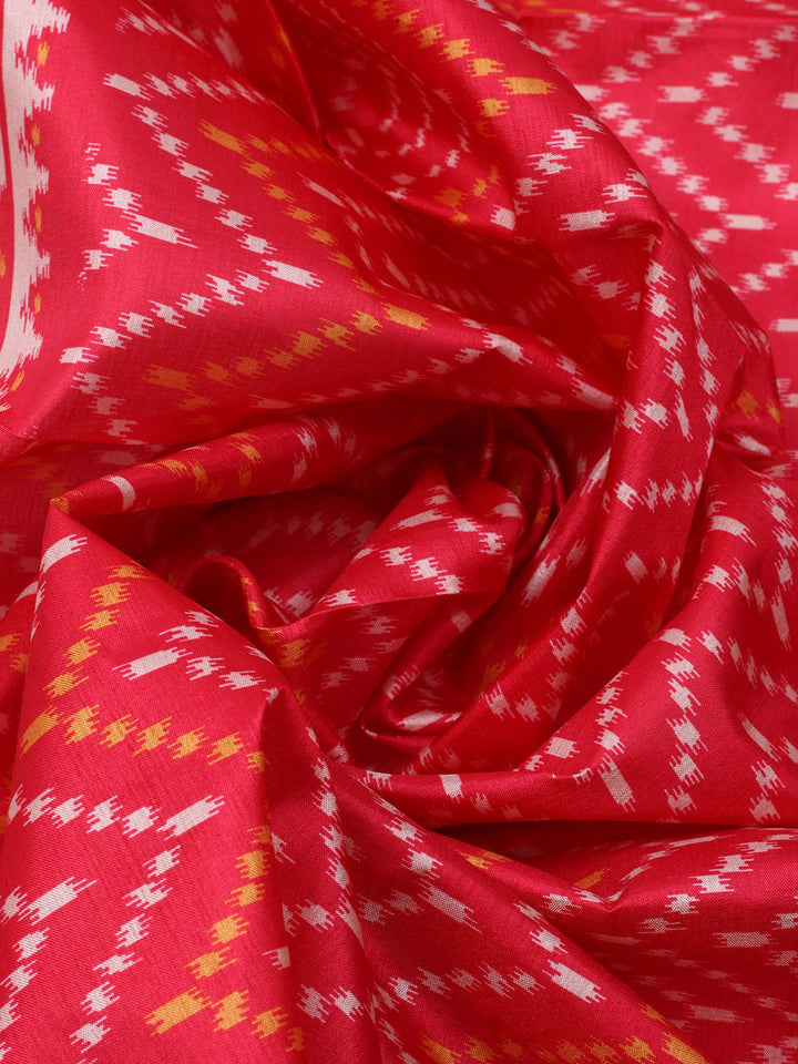 Patola Printed Tussar Unstitched Suit With Dupatta