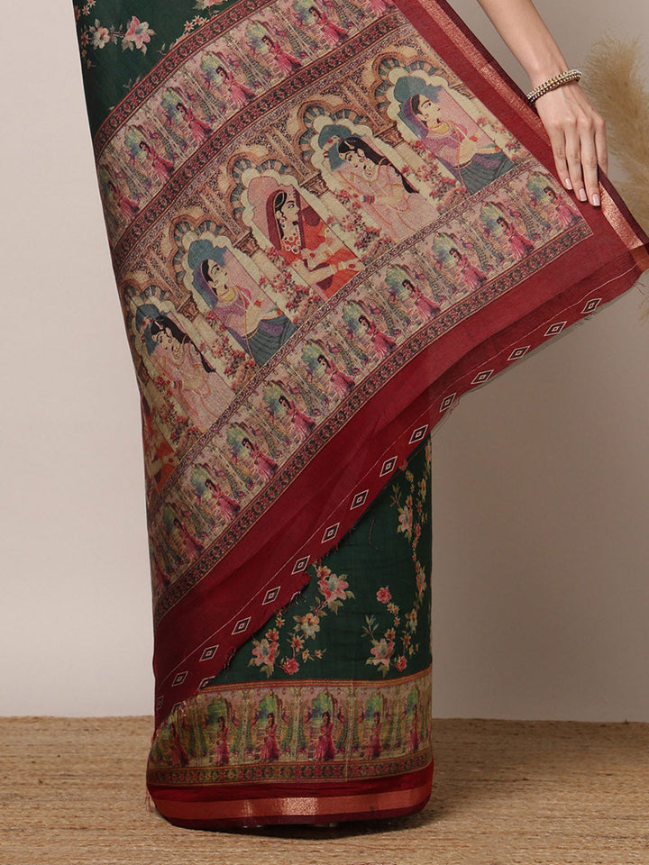 Printed Dola Silk Saree