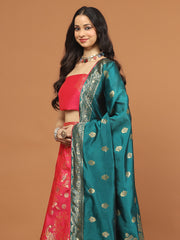 Banarasi Unstitched Choli With Lehenga & Dupatta