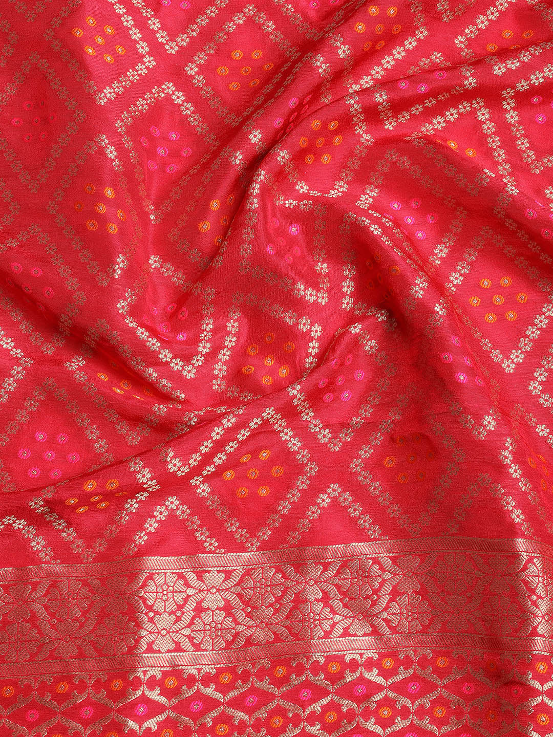 Embroidered Chanderi Unstitched Suit With Dupatta