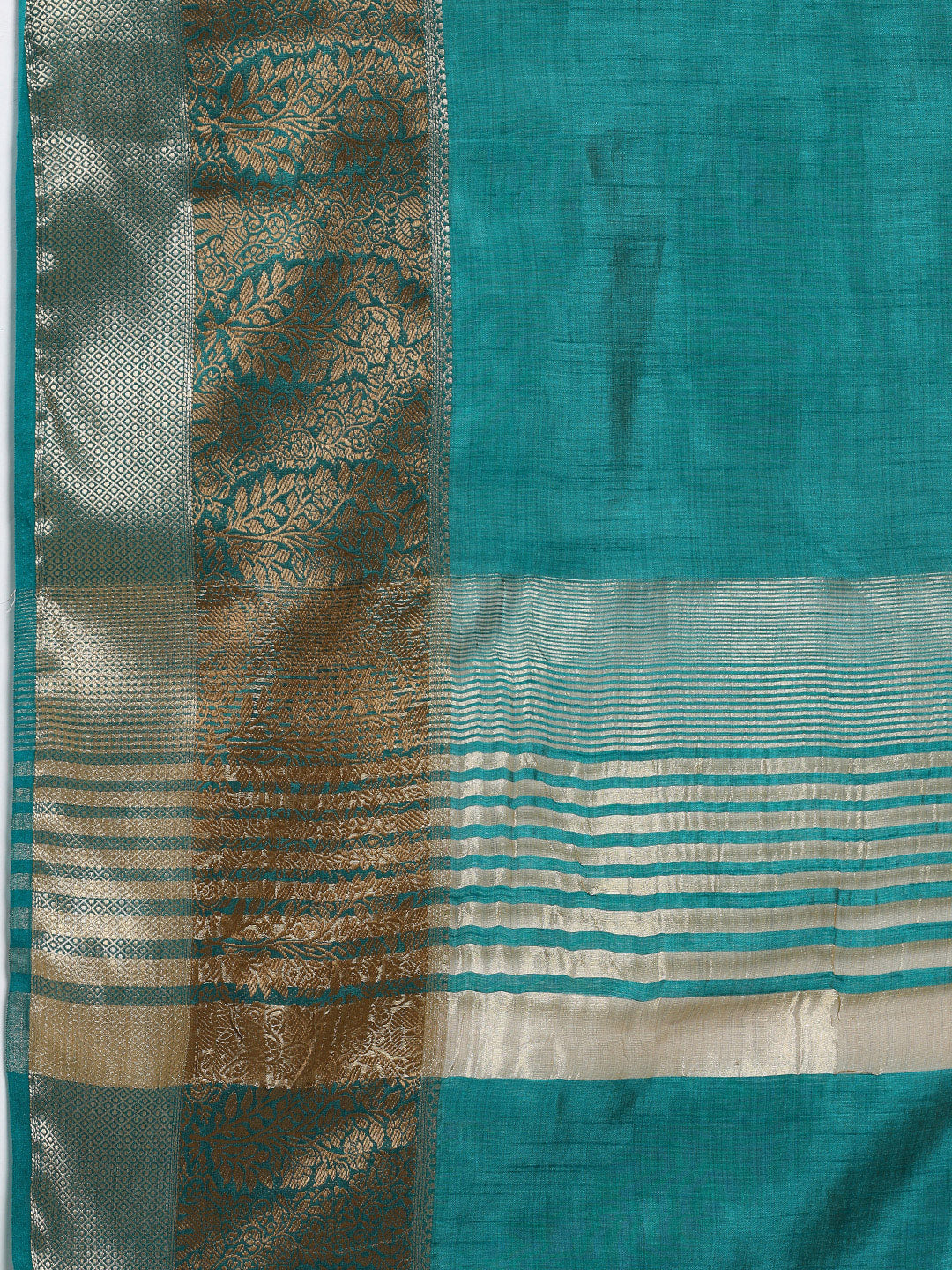 Zari Border Booti Art Silk Woven Saree