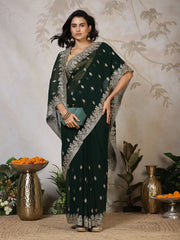 Zari Embroidered Georgette Saree
