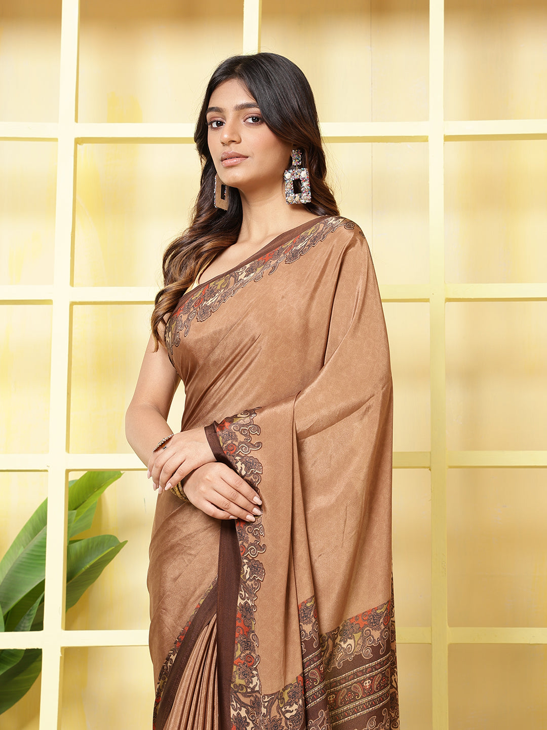 Digital Printed Crepe Saree