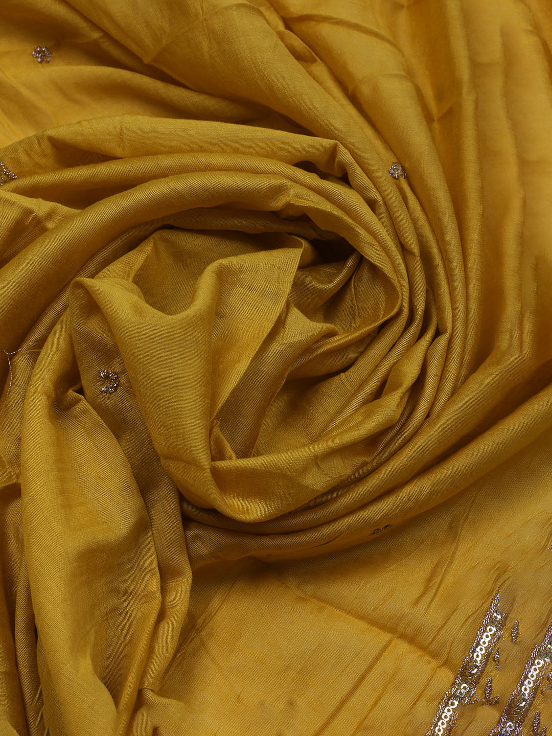 Neck Embroidered Chanderi Unstitched Suit With Dupatta