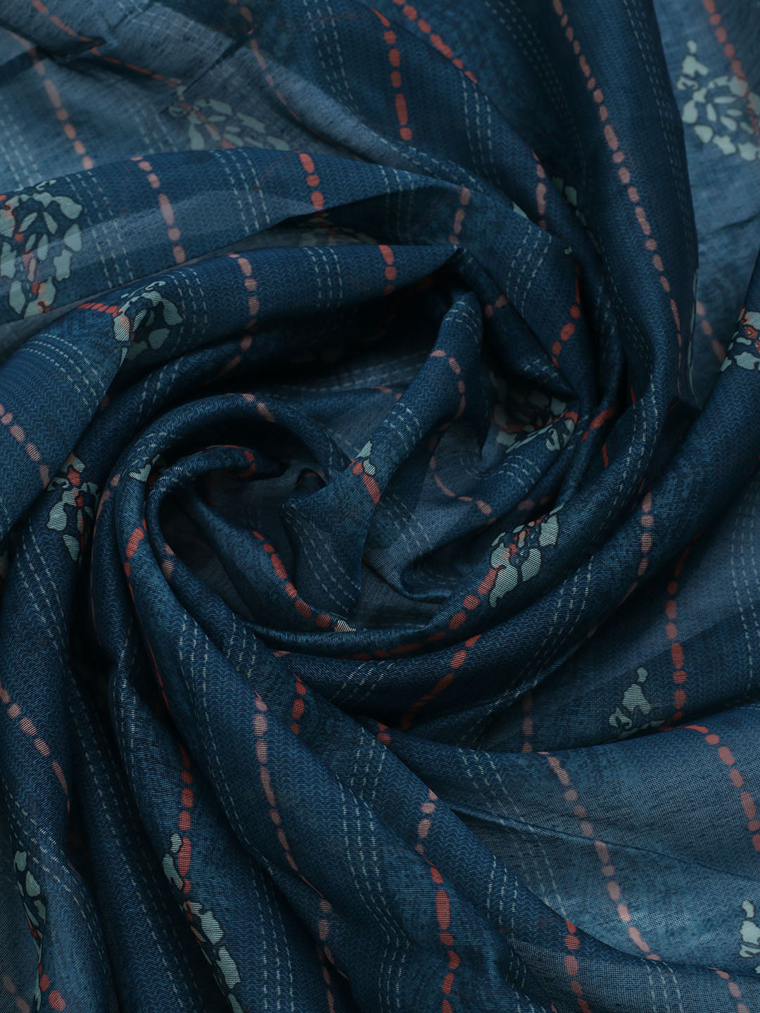 Printed Chanderi Unstitched Suit With Dupatta
