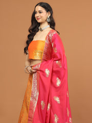 Banarasi Unstitched Choli With Lehenga & Dupatta