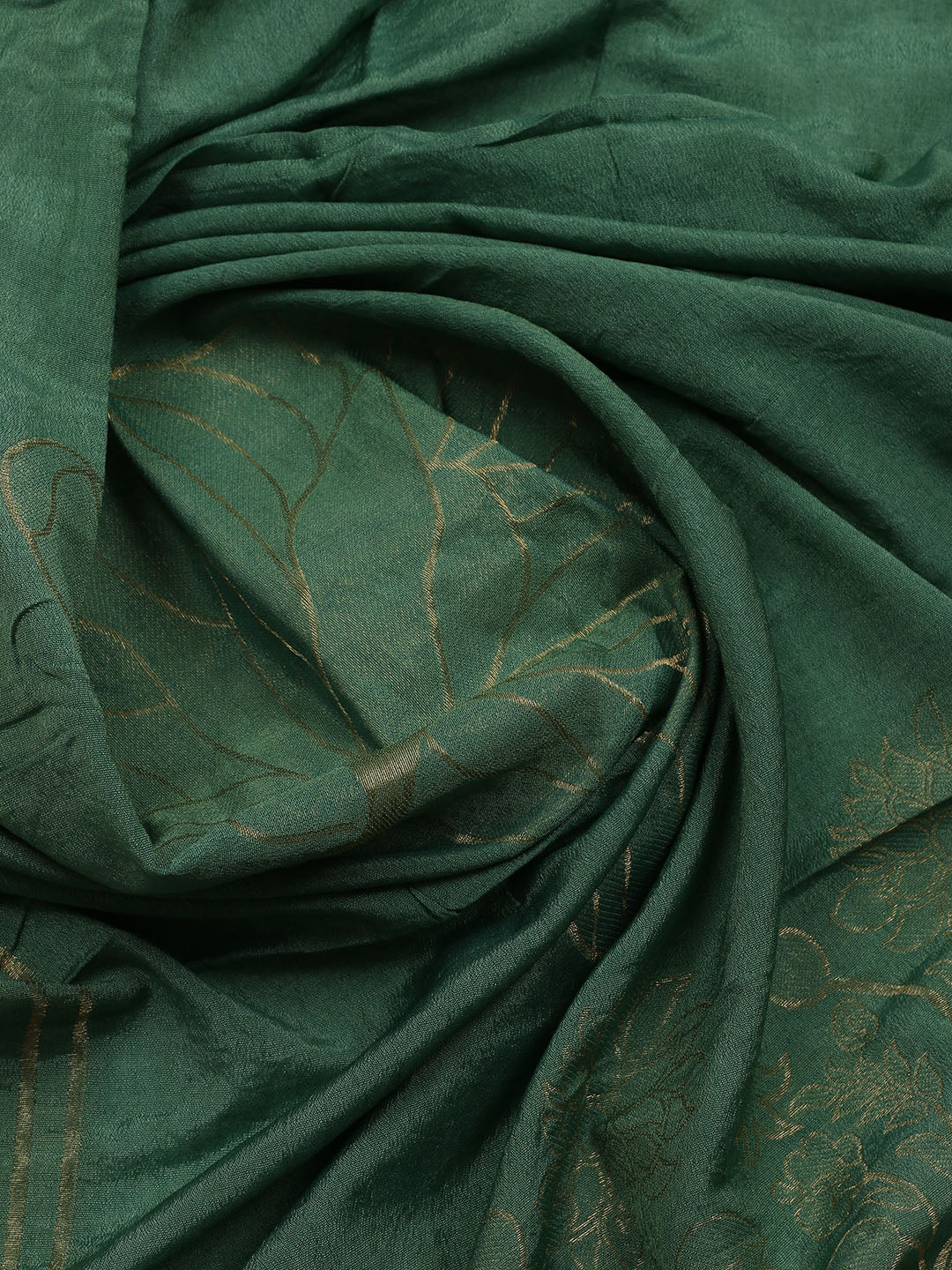 Gota Work Chanderi Unstitched Suit With Dupatta