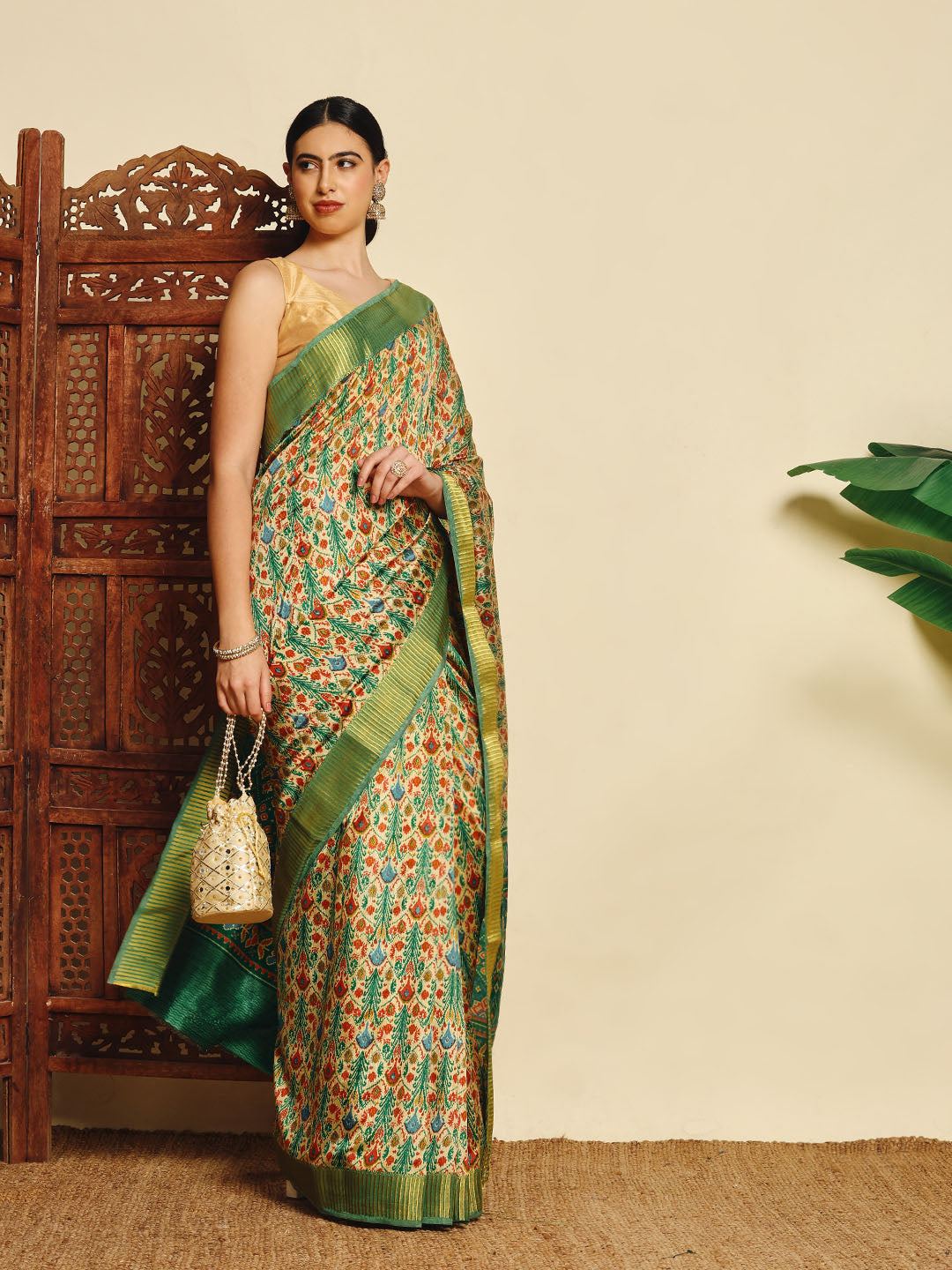 Digital Printed Art Silk Saree