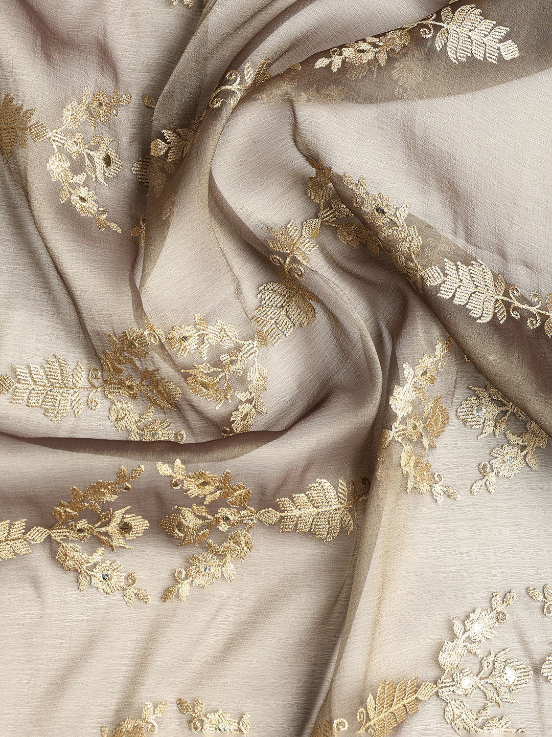 Embroidered Organza Unstitched Suit With Dupatta