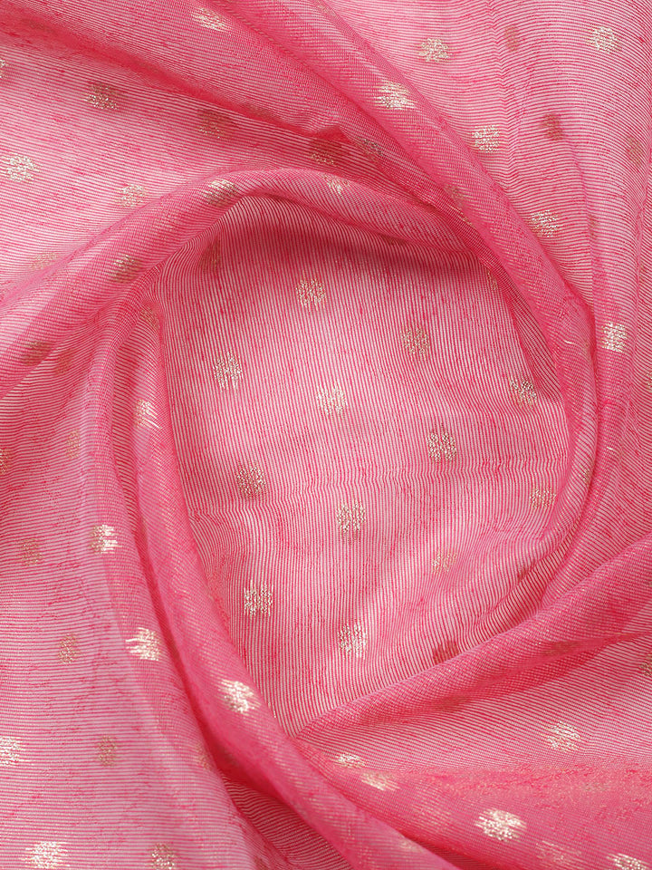 Woven Design Tissue Unstitched Suit With Pant Dupatta