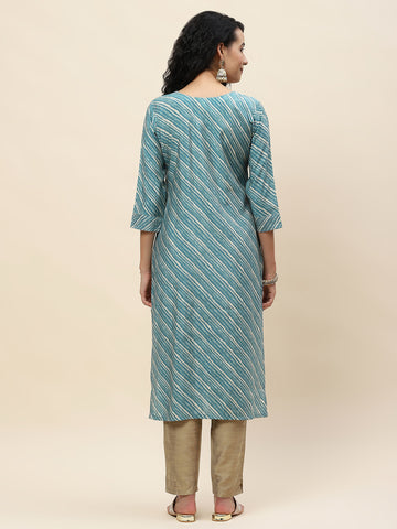 Embroidered Muslin Kurta