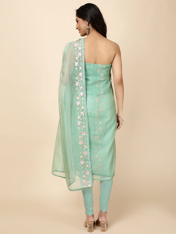 All Over Embroidered Cotton Blend Unstitched Suit With Dupatta