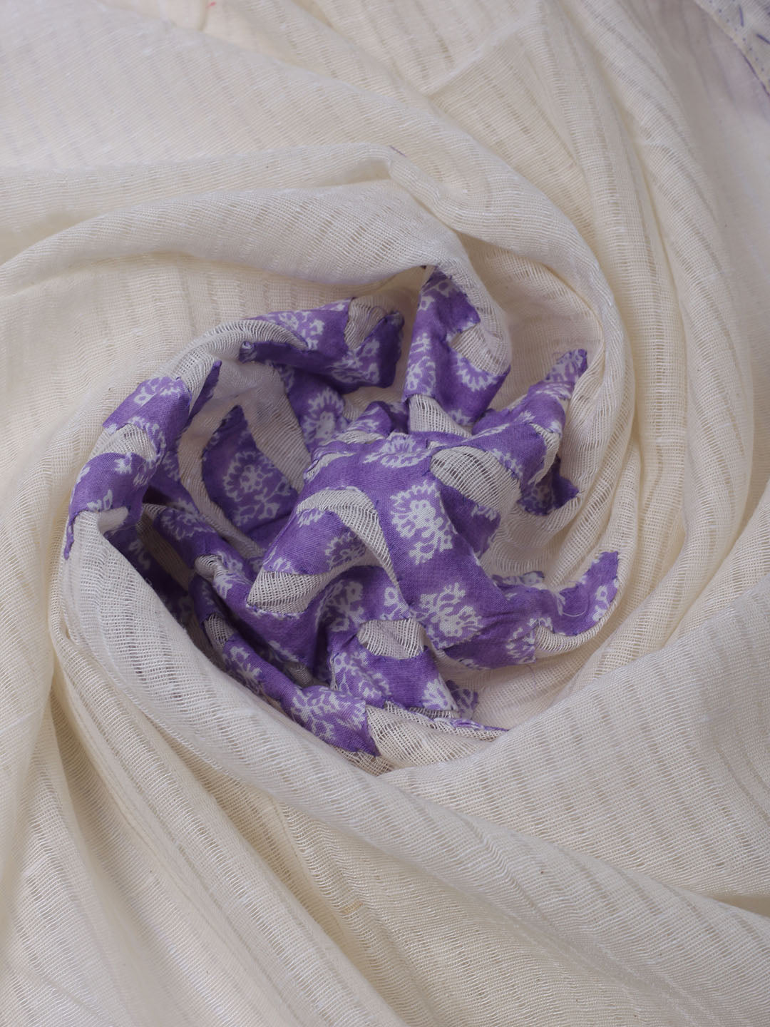 Printed Cotton Blend Unstitched Suit With Dupatta