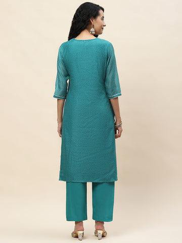 Gota Work Chanderi Kurta With Pants