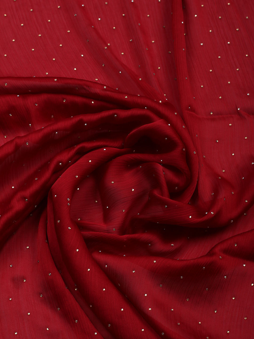Embellished Chiffon Unstitched Suit With Pant &amp; Dupatta