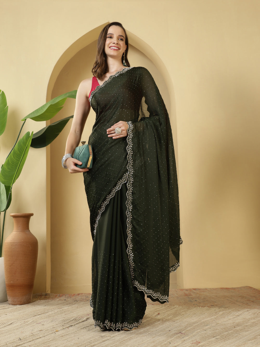 Digital Printed Chiffon Saree