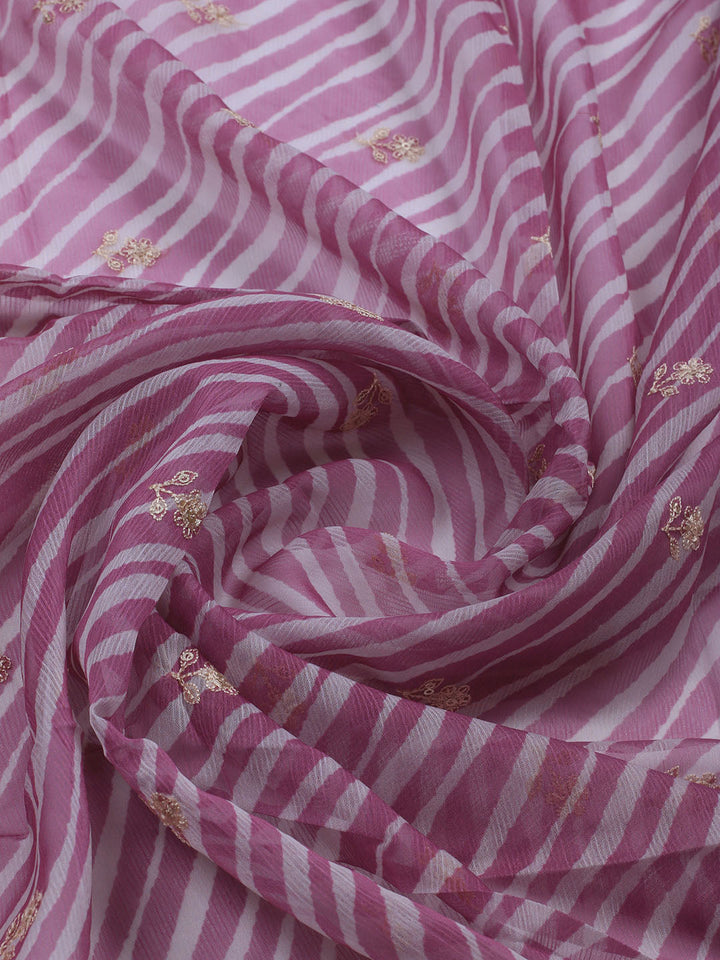 Embroidered Art Silk Unstitched Suit Piece With Dupatta