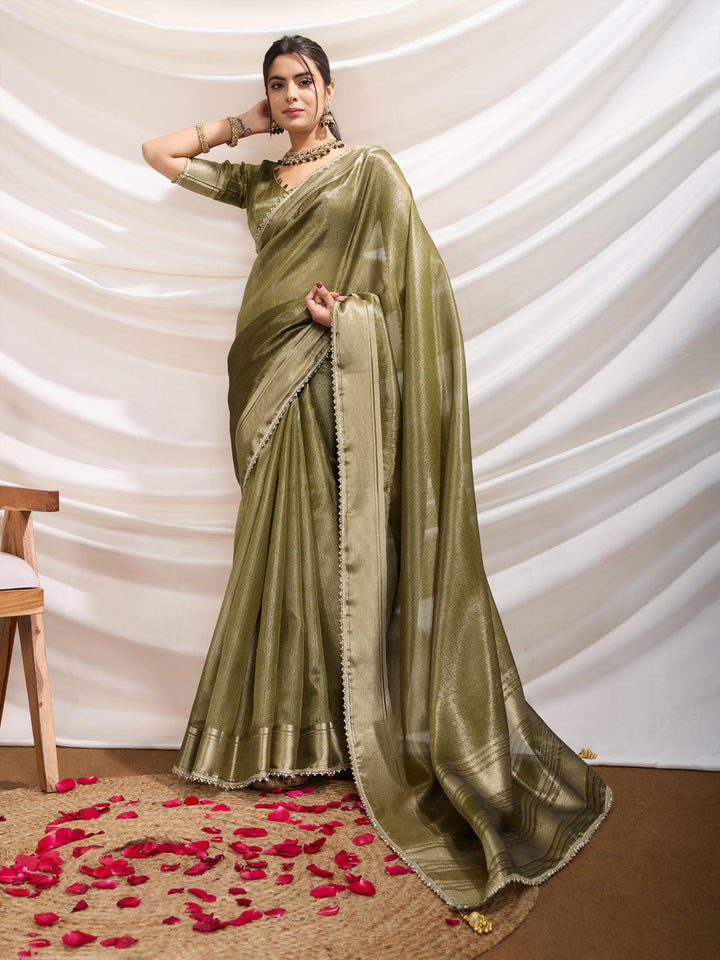 Woven Design Linen Blend Saree