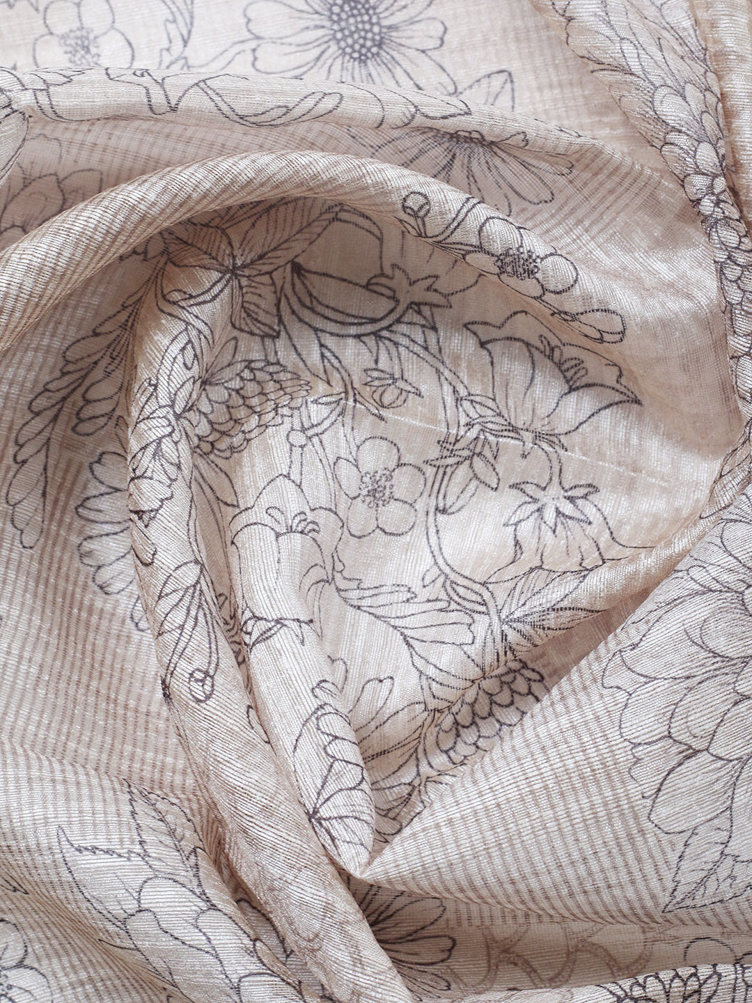 Embroidered Chanderi Unstitched Suit With Pant &amp; Dupatta