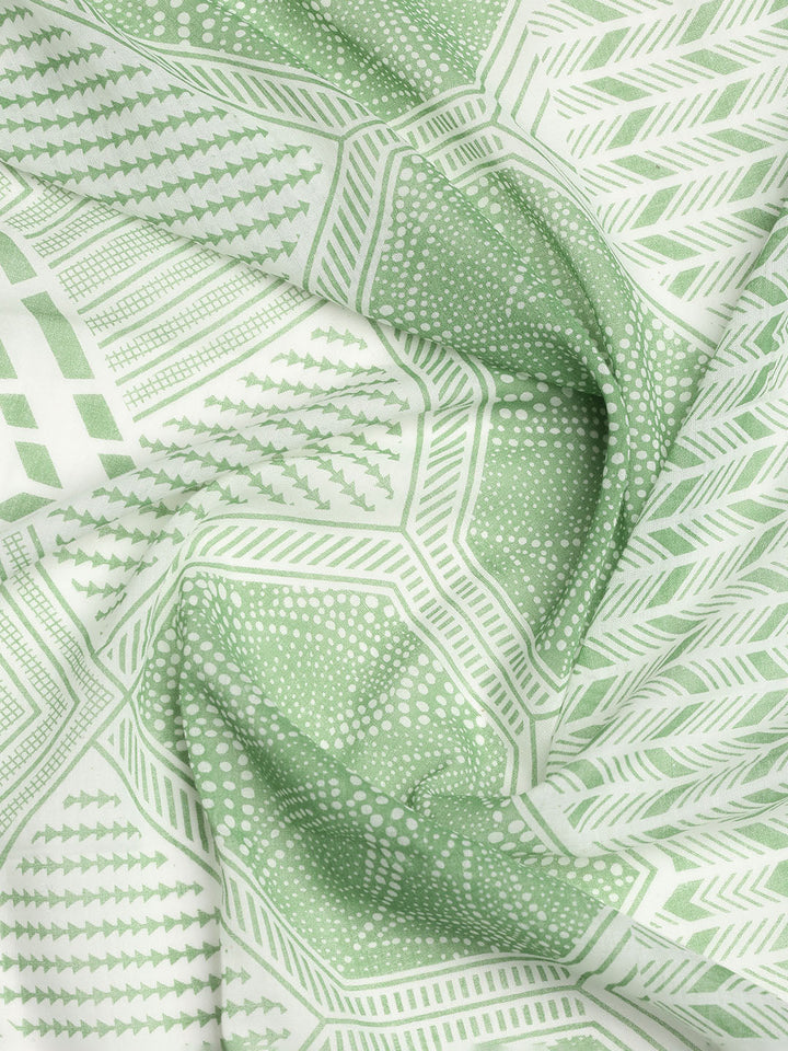 Printed Cotton Blend Unstitched Suit With Dupatta