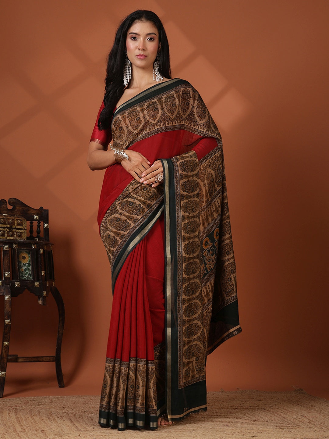 Digital Printed Art Silk Saree