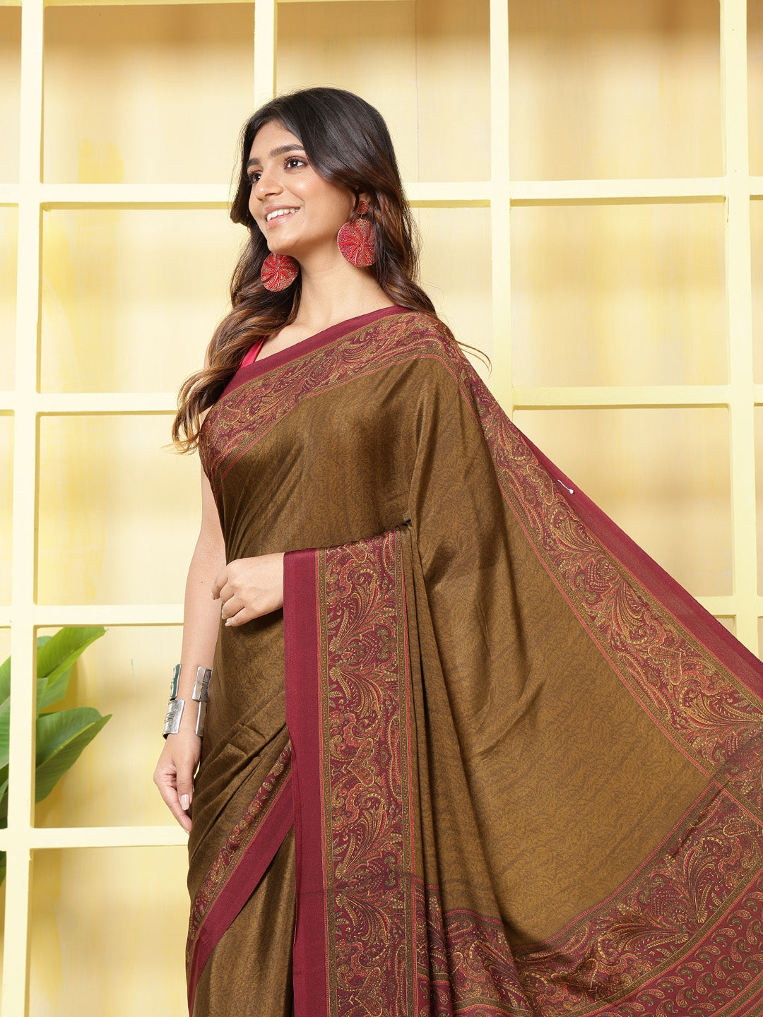Digital Printed Crepe Saree