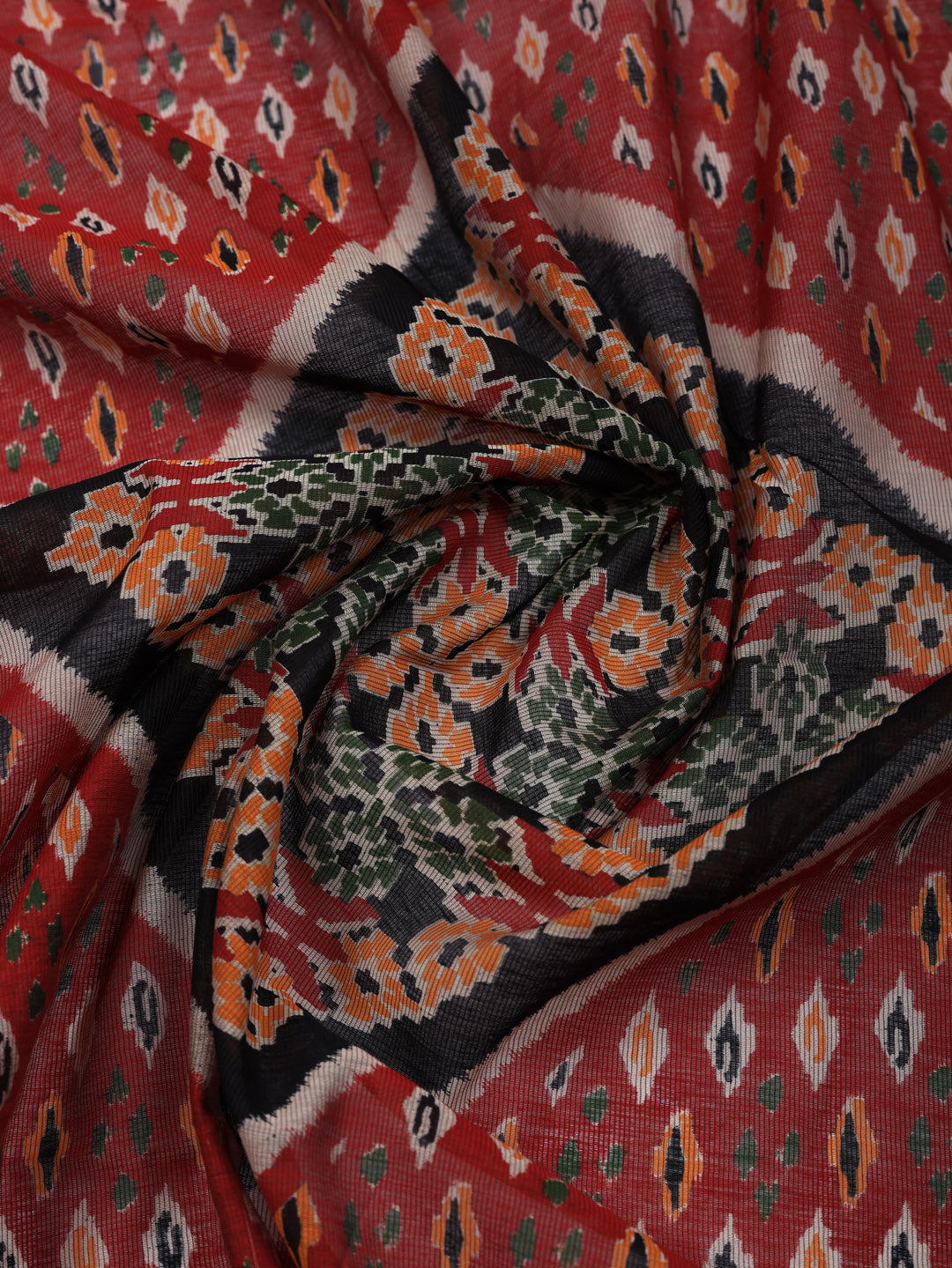 Embroidered Cotton Blend Unstitched Suit With Pant &amp; Dupatta