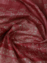 Embroidered Chanderi Unstitched Suit With Pant & Dupatta