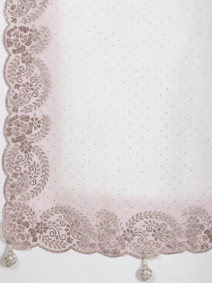Stone Embroided Tissue Saree