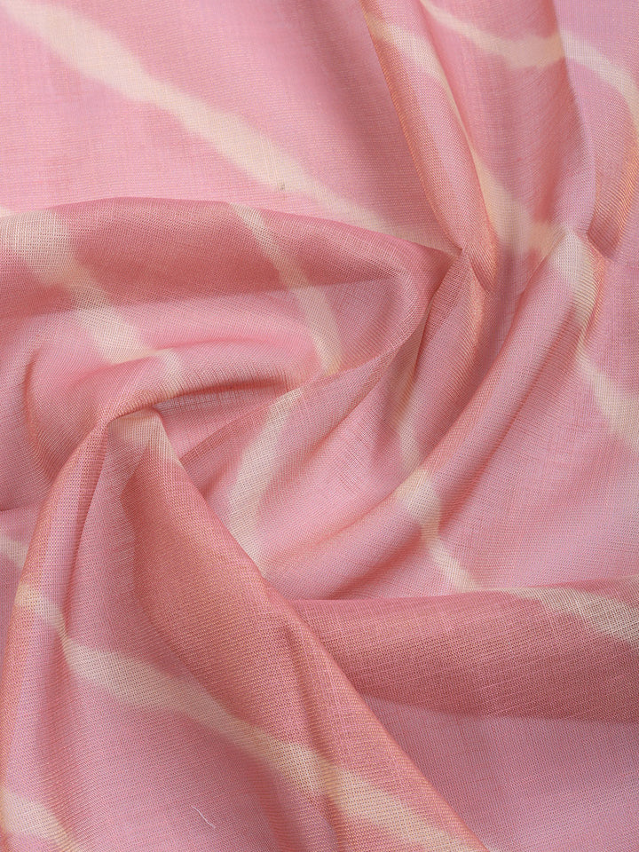 Printed Linen Blend Unstitched Suit With Pant &amp; Dupatta