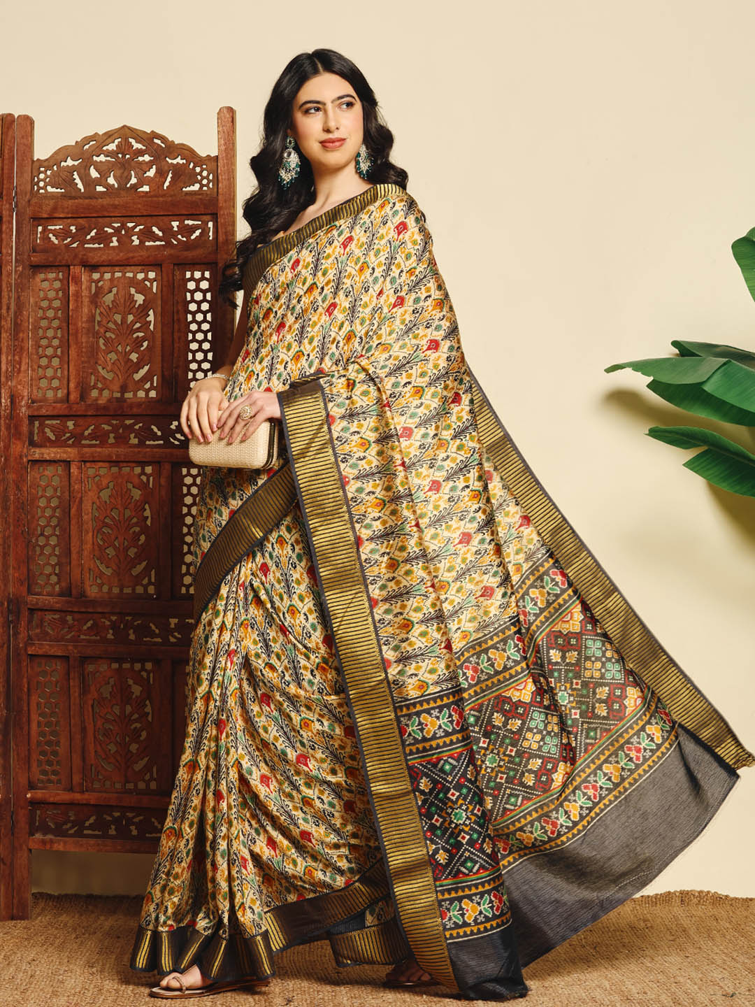 Digital Printed Art Silk Saree