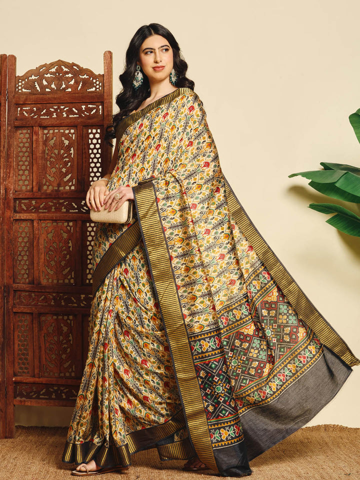 Digital Printed Art Silk Saree