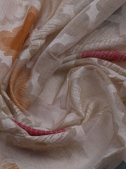 Embroidered Chanderi Unstitched Suit With Dupatta