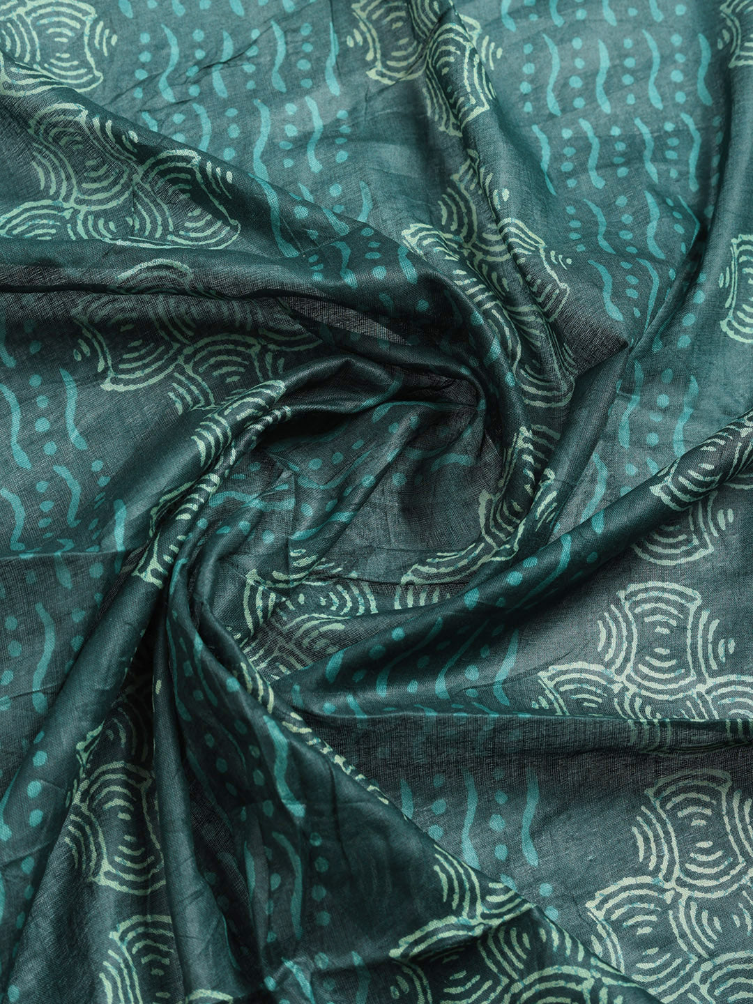 Printed Cotton Blend Unstitched Suit With Pant &amp; Dupatta