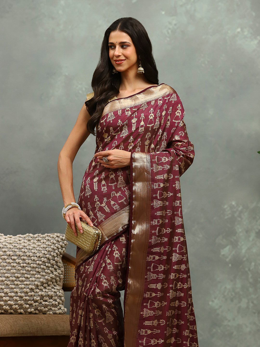 Digital Printed Art Silk Saree