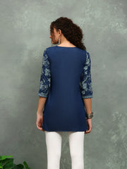 Printed Denim Kurti