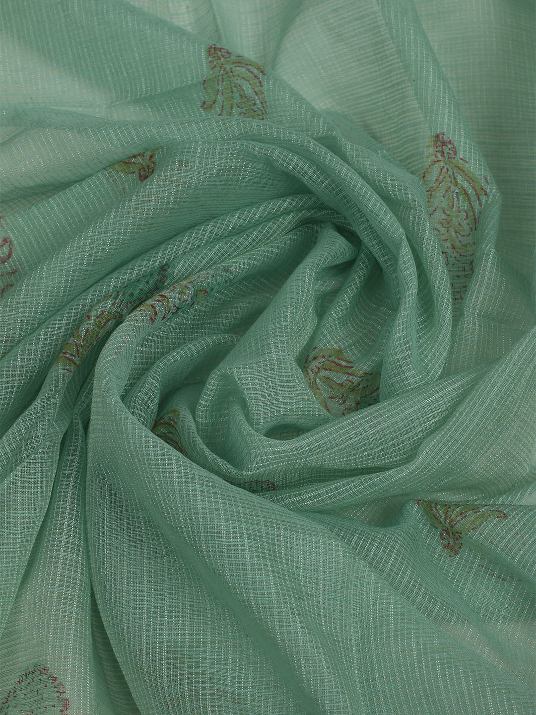 Printed Cotton Unstitched Suits Printed Suit With Pant &amp; Dupatta